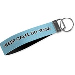 Keep Calm & Do Yoga Webbing Keychain Fob - Large