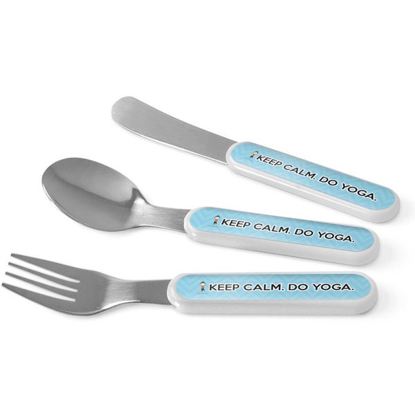 Custom Keep Calm & Do Yoga Kid's Flatware