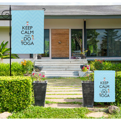 Keep Calm & Do Yoga Large Garden Flag - Single Sided