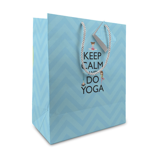 Custom Keep Calm & Do Yoga Medium Gift Bag