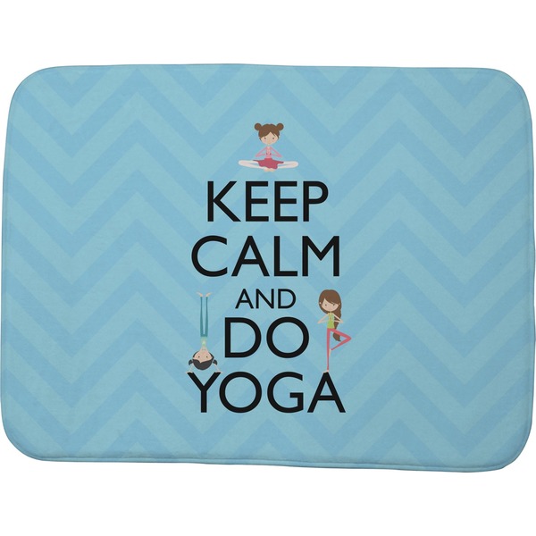 Custom Keep Calm & Do Yoga Memory Foam Bath Mat - 48"x36"