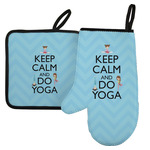 Keep Calm & Do Yoga Left Oven Mitt & Pot Holder Set