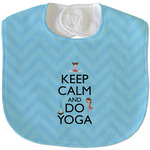 Keep Calm & Do Yoga Velour Baby Bib