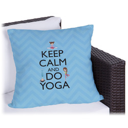 Keep Calm & Do Yoga Outdoor Pillow - 16"