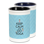 Keep Calm & Do Yoga Ceramic Pencil Holder - Large