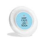 Keep Calm & Do Yoga Plastic Party Appetizer & Dessert Plates - 6"