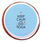 Keep Calm & Do Yoga Printed Icing Circle - Large - On Cookie