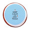 Keep Calm & Do Yoga Printed Icing Circle - Medium - On Cookie