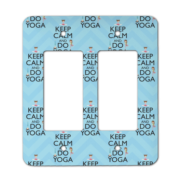 Custom Keep Calm & Do Yoga Rocker Style Light Switch Cover - Two Switch