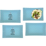 Keep Calm & Do Yoga Set of 4 Glass Rectangular Lunch / Dinner Plate