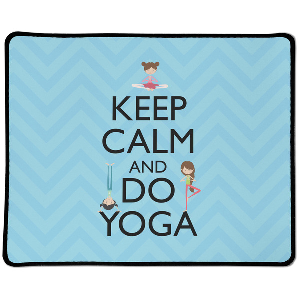 Custom Keep Calm & Do Yoga Large Gaming Mouse Pad - 12.5" x 10"