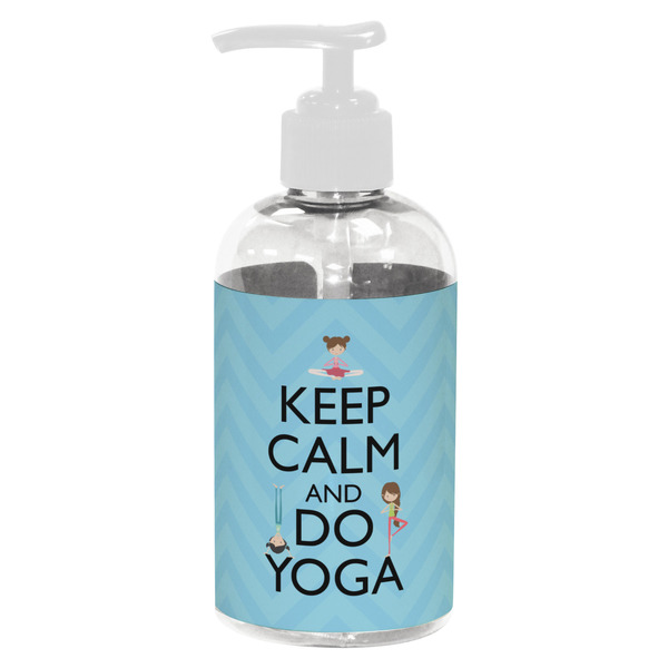 Custom Keep Calm & Do Yoga Plastic Soap / Lotion Dispenser (8 oz - Small - White)