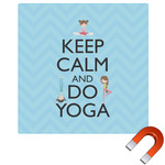 Keep Calm & Do Yoga Square Car Magnet - 10"