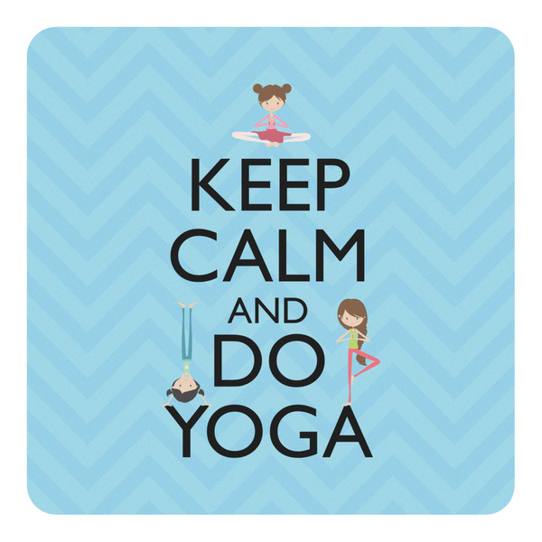 Custom Keep Calm & Do Yoga Square Decal - Medium