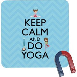 Keep Calm & Do Yoga Square Fridge Magnet