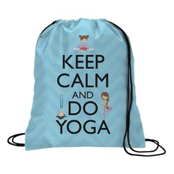 Keep Calm & Do Yoga Drawstring Backpack - Large