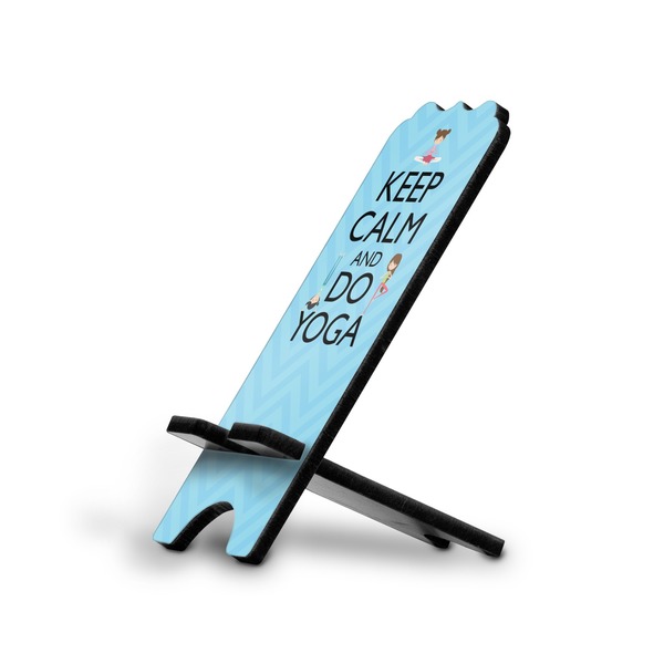 Custom Keep Calm & Do Yoga Stylized Cell Phone Stand - Small