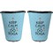 Keep Calm & Do Yoga Trash Can Black - Front and Back - Apvl