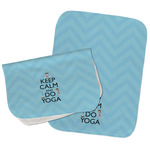 Keep Calm & Do Yoga Burp Cloths - Fleece - Set of 2