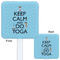 Keep Calm & Do Yoga White Plastic Stir Stick - Double Sided - Approval