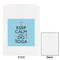 Keep Calm & Do Yoga White Treat Bag - Front & Back View