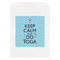 Keep Calm & Do Yoga White Treat Bag - Front View