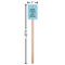 Keep Calm & Do Yoga Wooden 6.25" Stir Stick - Rectangular - Dimensions