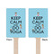 Keep Calm & Do Yoga Wooden 6.25" Stir Stick - Rectangular - Double Sided - Front & Back