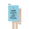 Keep Calm & Do Yoga Wooden 6.25" Stir Stick - Rectangular - Single - Front & Back