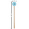 Keep Calm & Do Yoga Wooden 7.5" Stir Stick - Round - Dimensions