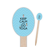 Keep Calm & Do Yoga Oval Wooden Food Picks