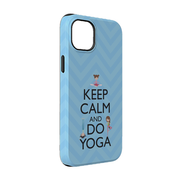 Custom Keep Calm & Do Yoga iPhone Case - Rubber Lined - iPhone 14 Pro