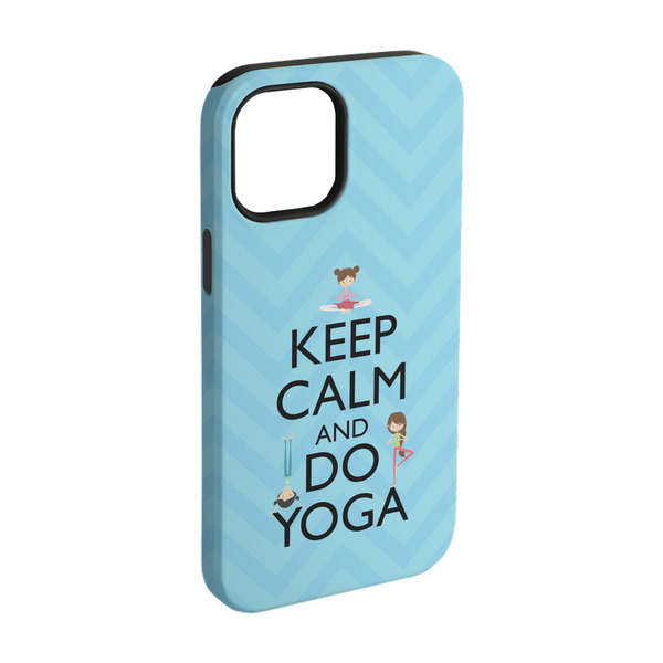 Custom Keep Calm & Do Yoga iPhone Case - Rubber Lined - iPhone 15 Pro