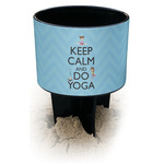 Keep Calm & Do Yoga Black Beach Spiker Drink Holder