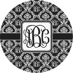 Monogrammed Damask Multipurpose Round Labels - 1"