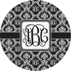 Monogrammed Damask Multipurpose Round Labels - 1"