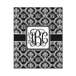 Monogrammed Damask Wood Print - 16x20