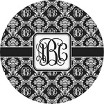 Monogrammed Damask Multipurpose Round Labels - 2"