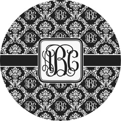 Monogrammed Damask Multipurpose Round Labels - 2"