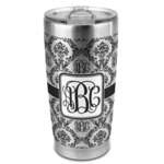 Monogrammed Damask 20oz Stainless Steel Double Wall Tumbler - Full Print