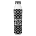 Monogrammed Damask 20oz Stainless Steel Water Bottle - Full Print