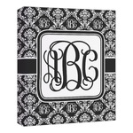 Monogrammed Damask Canvas Print - 20x24