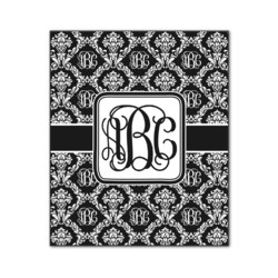 Monogrammed Damask Wood Print - 20x24