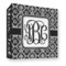 Monogrammed Damask 3 Ring Binders - Full Wrap - 3" - FRONT