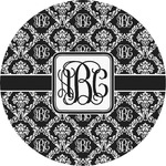 Monogrammed Damask Multipurpose Round Labels - 5"