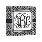 Monogrammed Damask Canvas Print - 8x8