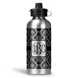 Monogrammed Damask Water Bottle - Aluminum - 20 oz (Personalized)