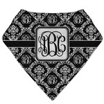 Monogrammed Damask Bandana Bib