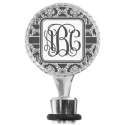 Monogrammed Damask Wine Bottle Stopper (Personalized)