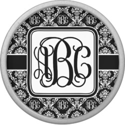 Monogrammed Damask Cabinet Knob